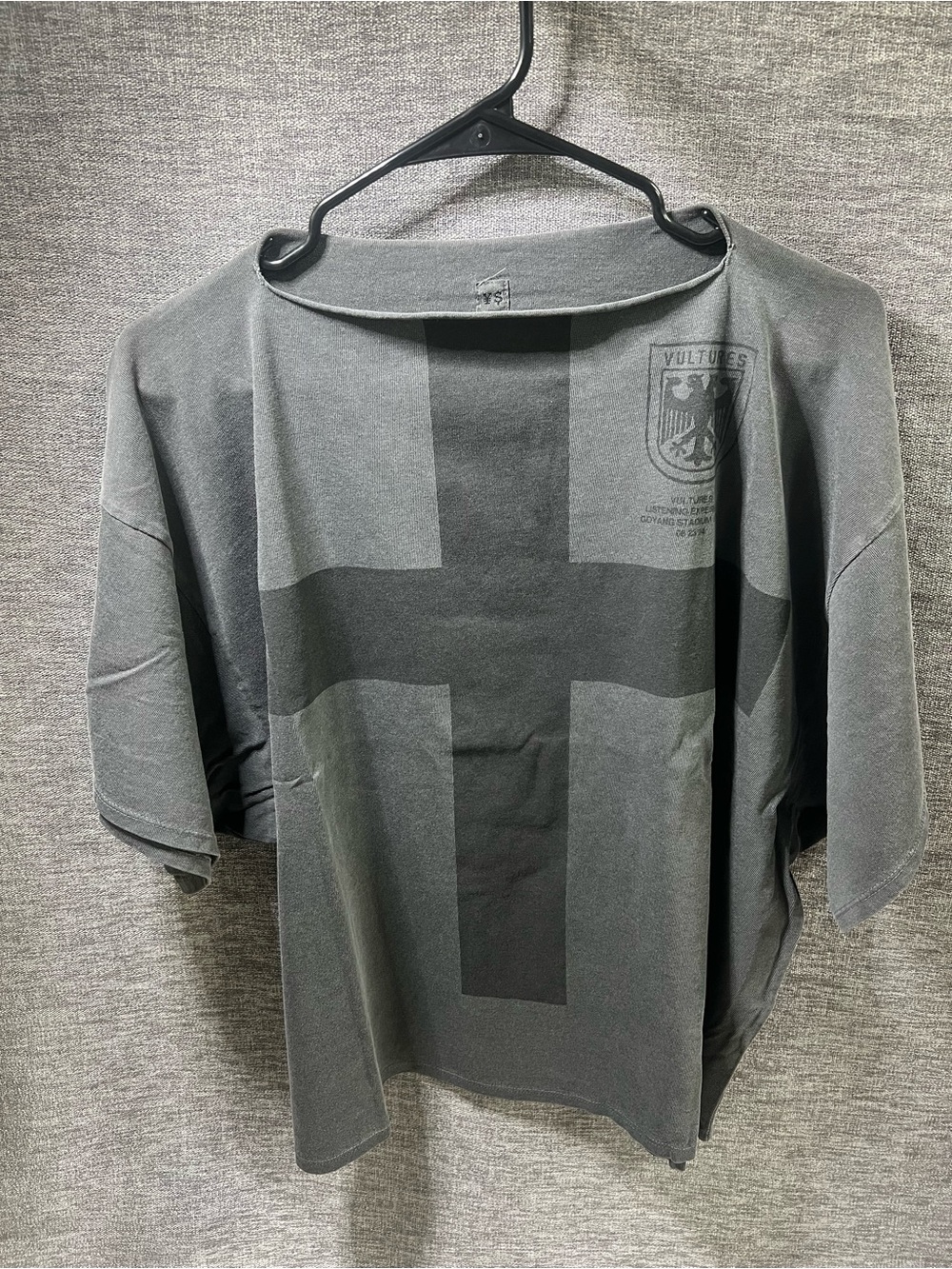 Yeezy Charcoal Gray Short Sleeve Crest Graphic Tee